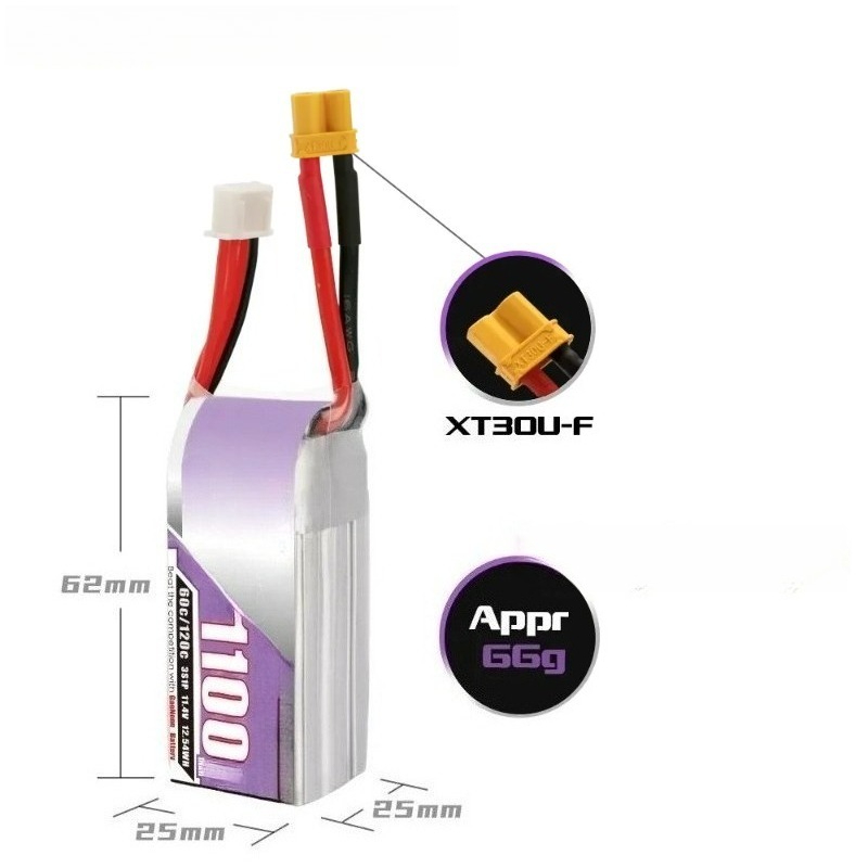 3S 1100mAh 60C/120C 11.4V Lipo - огляд і ціна Drone Battery 3S