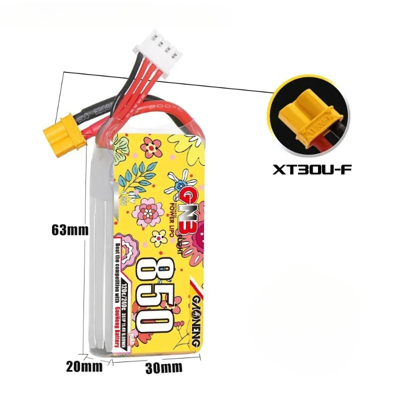 1pcs new GNB LiHV 3S 11.4V 850 - огляд і ціна Drone Battery 3S