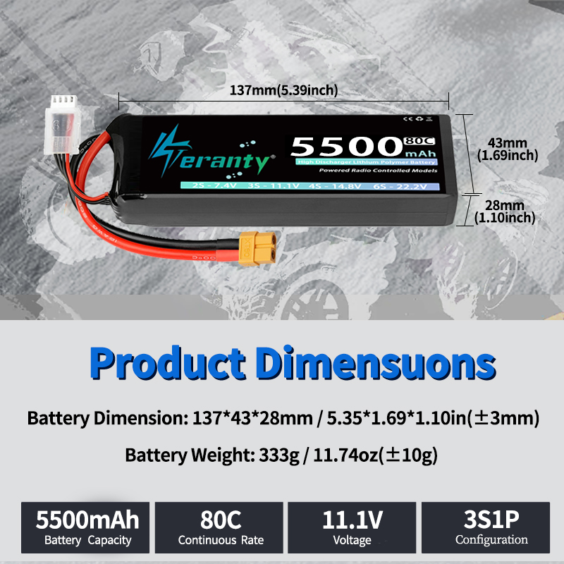 1/2pcs TERANTY 3S Lipo Battery - огляд і ціна Drone Battery 3S